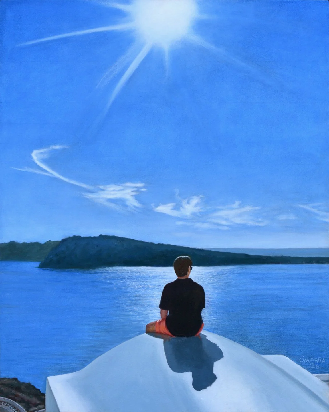 'Christopher in Greece', oil on canvas, 30" x 24", 2026 (Private collection) 