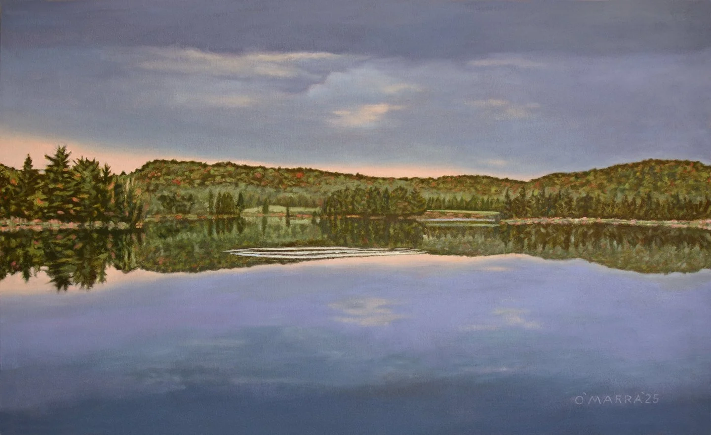 'North View--South Boundary Lake', oil on canvas, 20" x 30". (Contact me about pricing.)