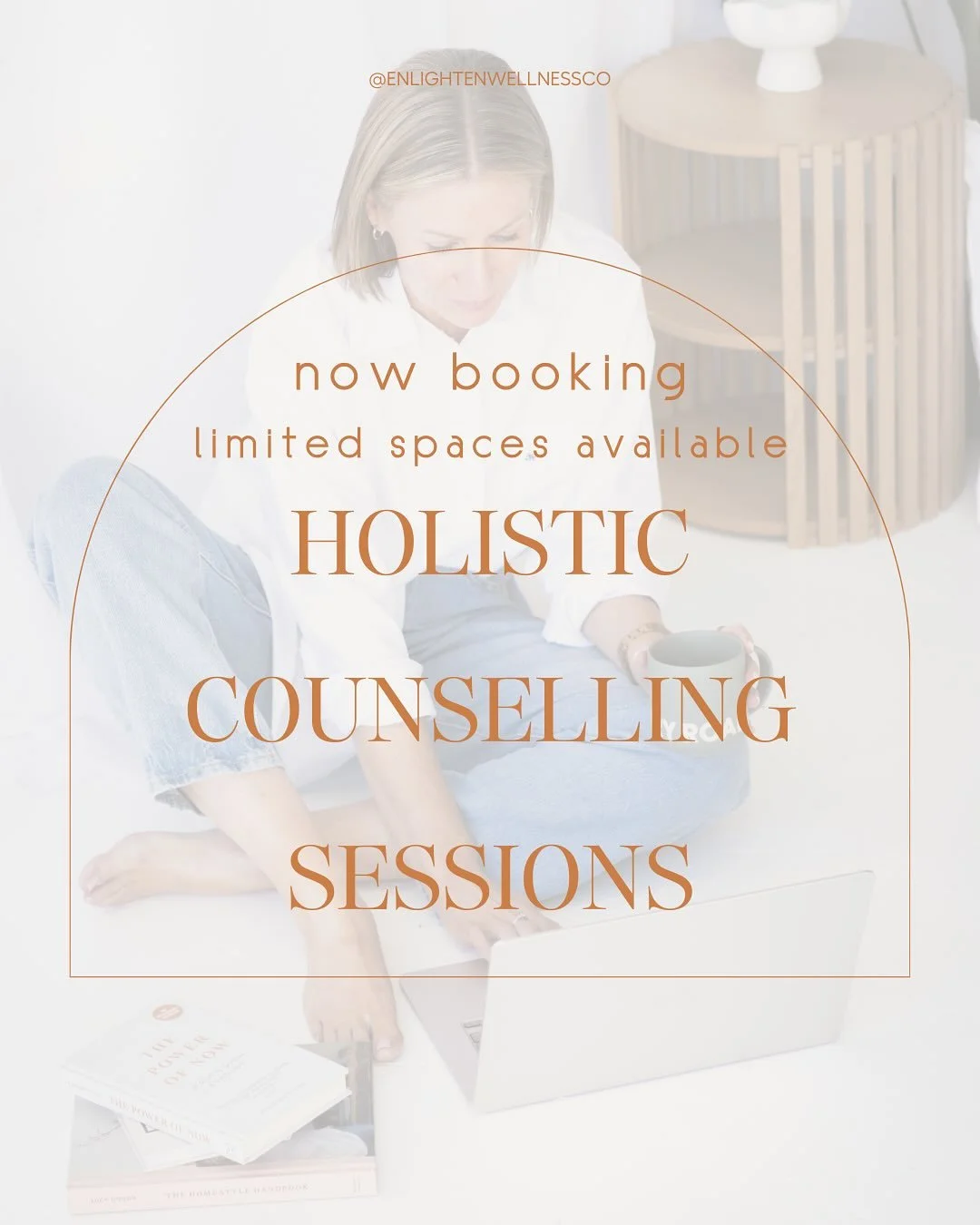 ✨ 𝗡𝗢𝗪 𝗕𝗢𝗢𝗞𝗜𝗡𝗚 ✨⁣

𝘏𝘰𝘭𝘪𝘴𝘵𝘪𝘤 𝘊𝘰𝘶𝘯𝘴𝘦𝘭𝘭𝘪𝘯𝘨 𝘚𝘦𝘴𝘴𝘪𝘰𝘯𝘴 𝘯𝘰𝘸 𝘰𝘱𝘦𝘯 𝘸𝘪𝘵𝘩 𝘭𝘪𝘮𝘪𝘵𝘦𝘥 𝘴𝘱𝘢𝘤𝘦𝘴 ⁣
⁣
This is your invitation into a space designed for softness, depth &amp; realignment. ⁣
A space where you don