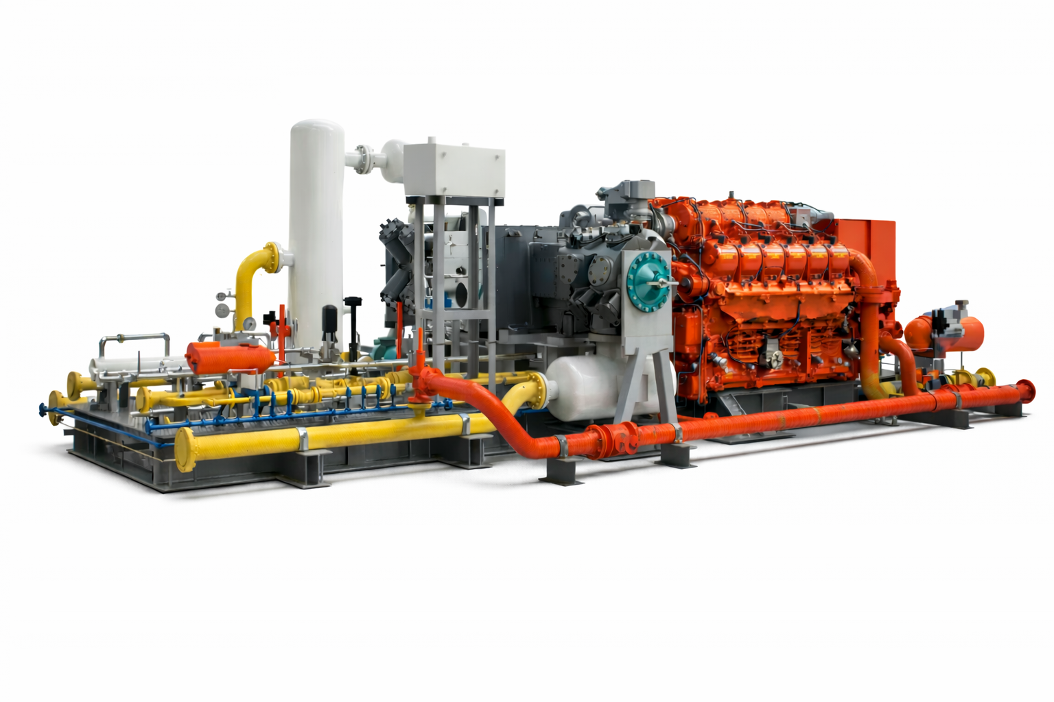 Компресорні установки на базі поршневого компресору з приводом від газопоршневого двигуна Waukesha | CAT | MAN