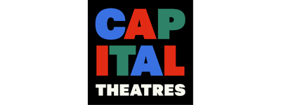 Capital Theatres Logo in black white green red and blue