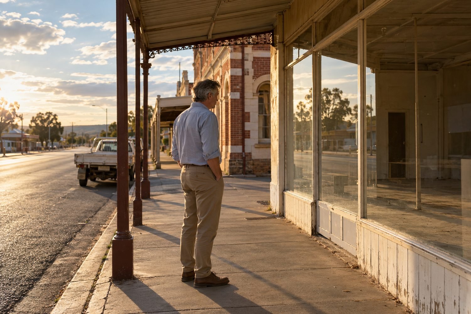 Investor looking at a vacant shopfront in a regional town, the risk behind a high commercial property yield