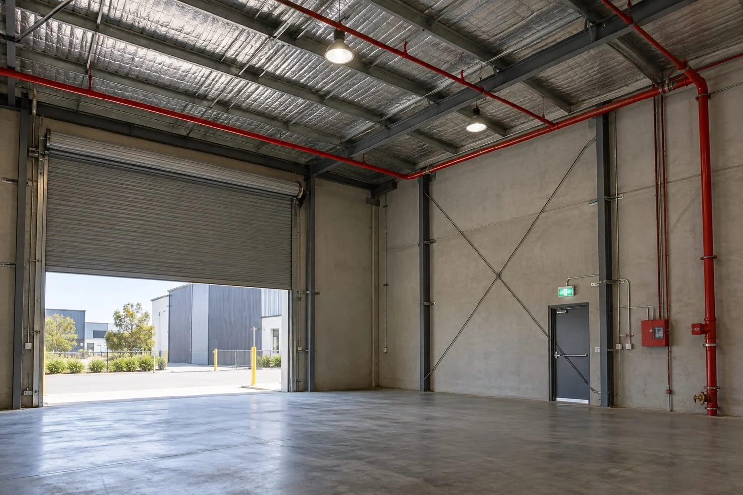 Fire sprinklers and essential safety services in an industrial warehouse, a recurring building outgoing for the owner or tenant