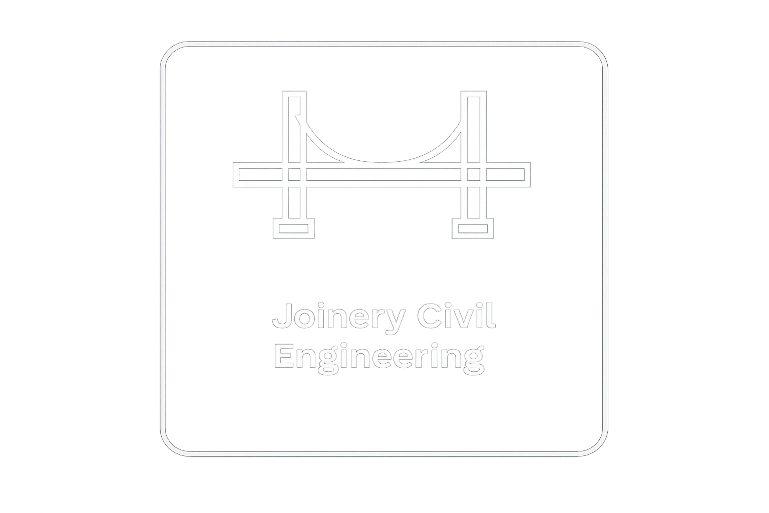 Logo of Joinery Civil Engineering featuring a graphic of a bridge and the company name.