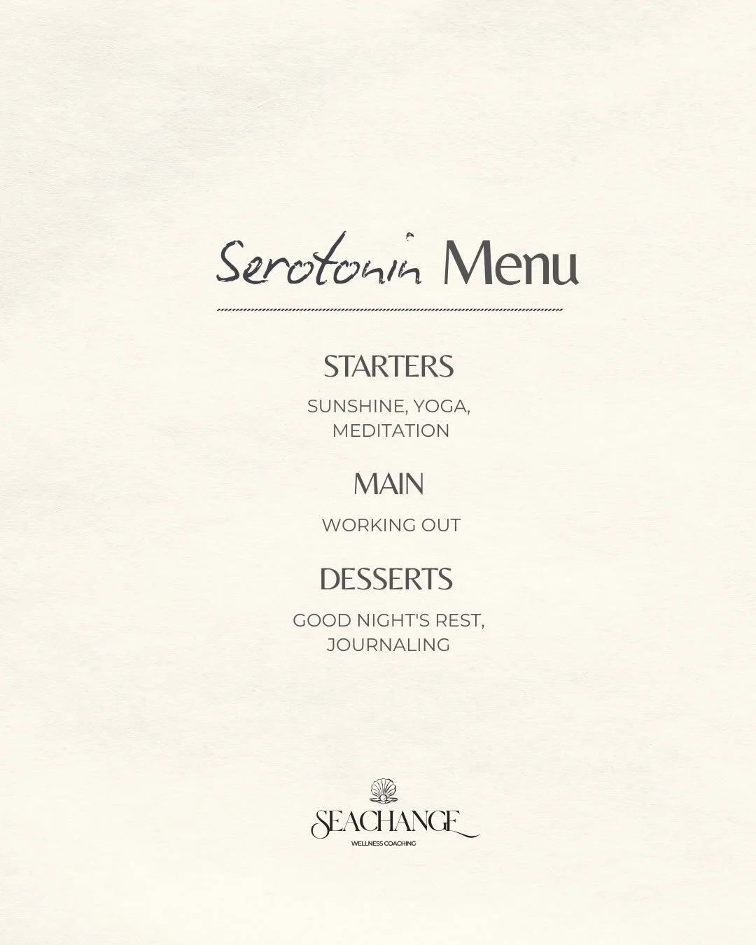 Struggling to ground yourself? From travel, work, or life? This this might be for you. 🫶🏽

Here is my serotonin menu 😋

I&rsquo;ve been on the move so much lately and honestly&hellip; I felt all over the place.
New environments, places to stay, di