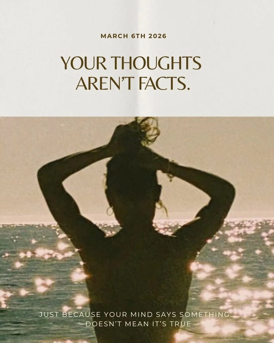 YOU ARE NOT YOUR THOUGHTS.

When I first heard this I was like&hellip;wait, what?? 🙄🤯

Because if I&rsquo;m not my thoughts&hellip; then who the fk is doing all the overthinking in my head?

Here&rsquo;s the crazy thing: Only about 10% of our mind 