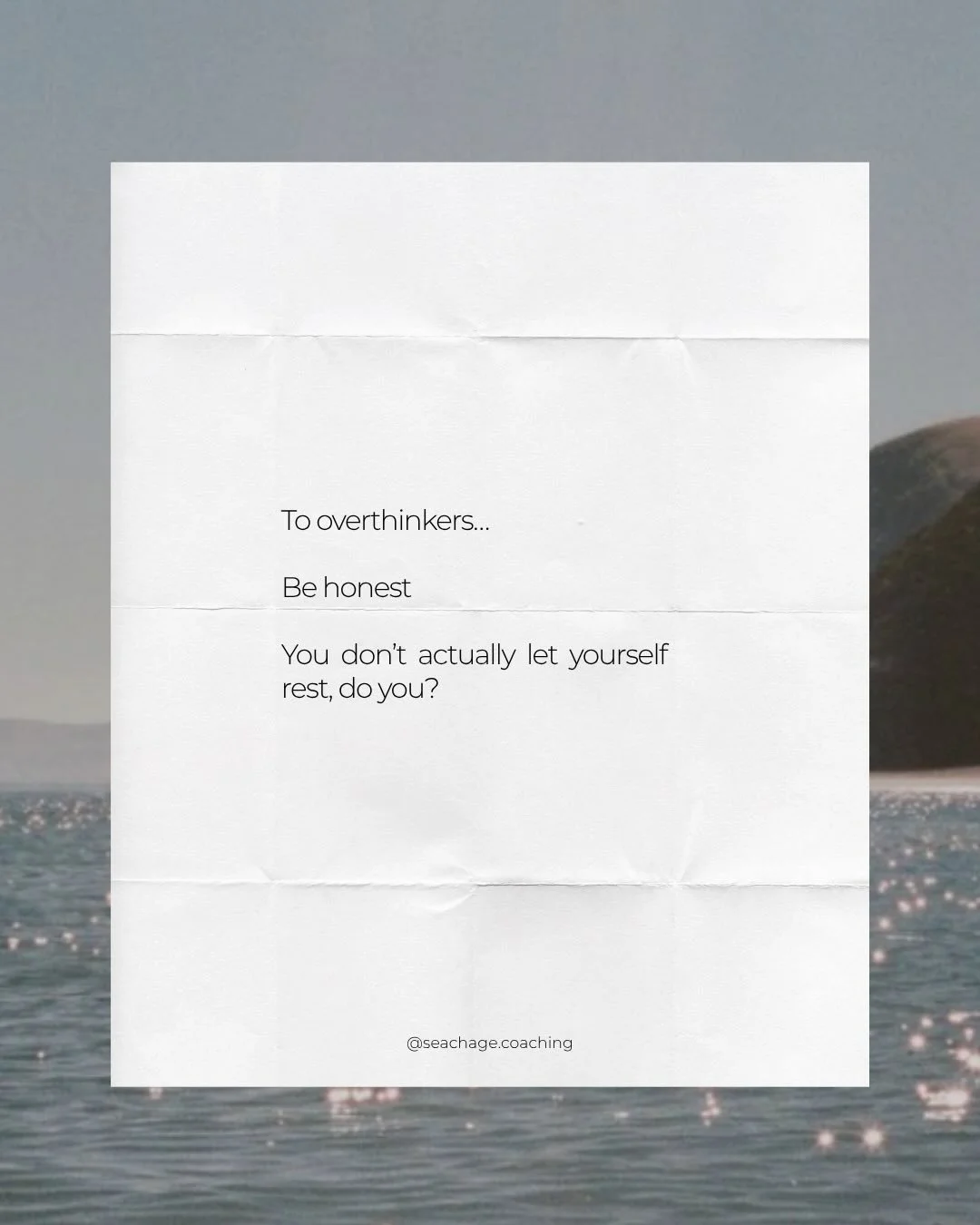To over thinkers, being always &ldquo;on&rdquo; must be so tiring. Don&rsquo;t you wanna sit and rest a little? 💙

I&rsquo;m sure it might feel uncomfy. I get it. 

These are the questions I reflect on when I&rsquo;m finding myself in that state: 
1