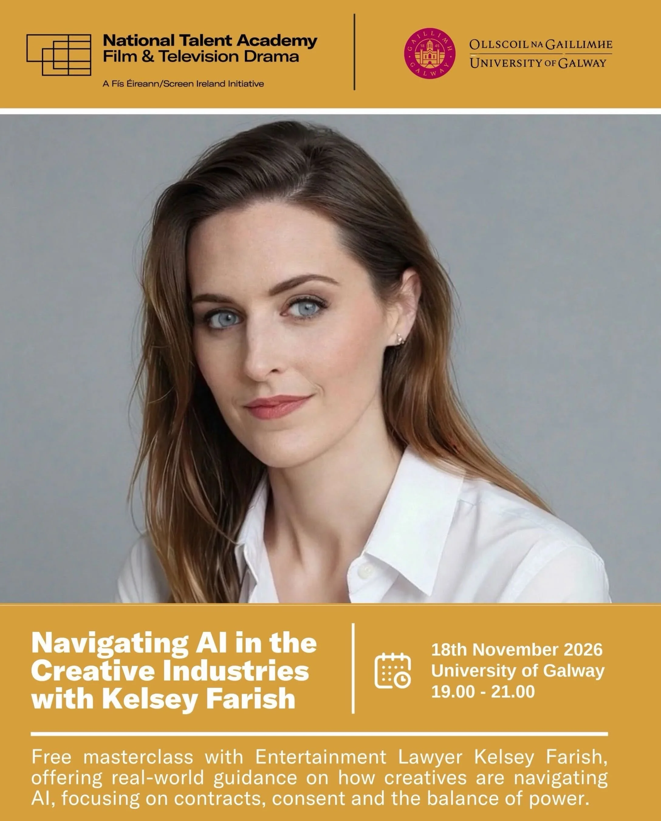 Next month with @universityofgalway 🇮🇪🎥🍿