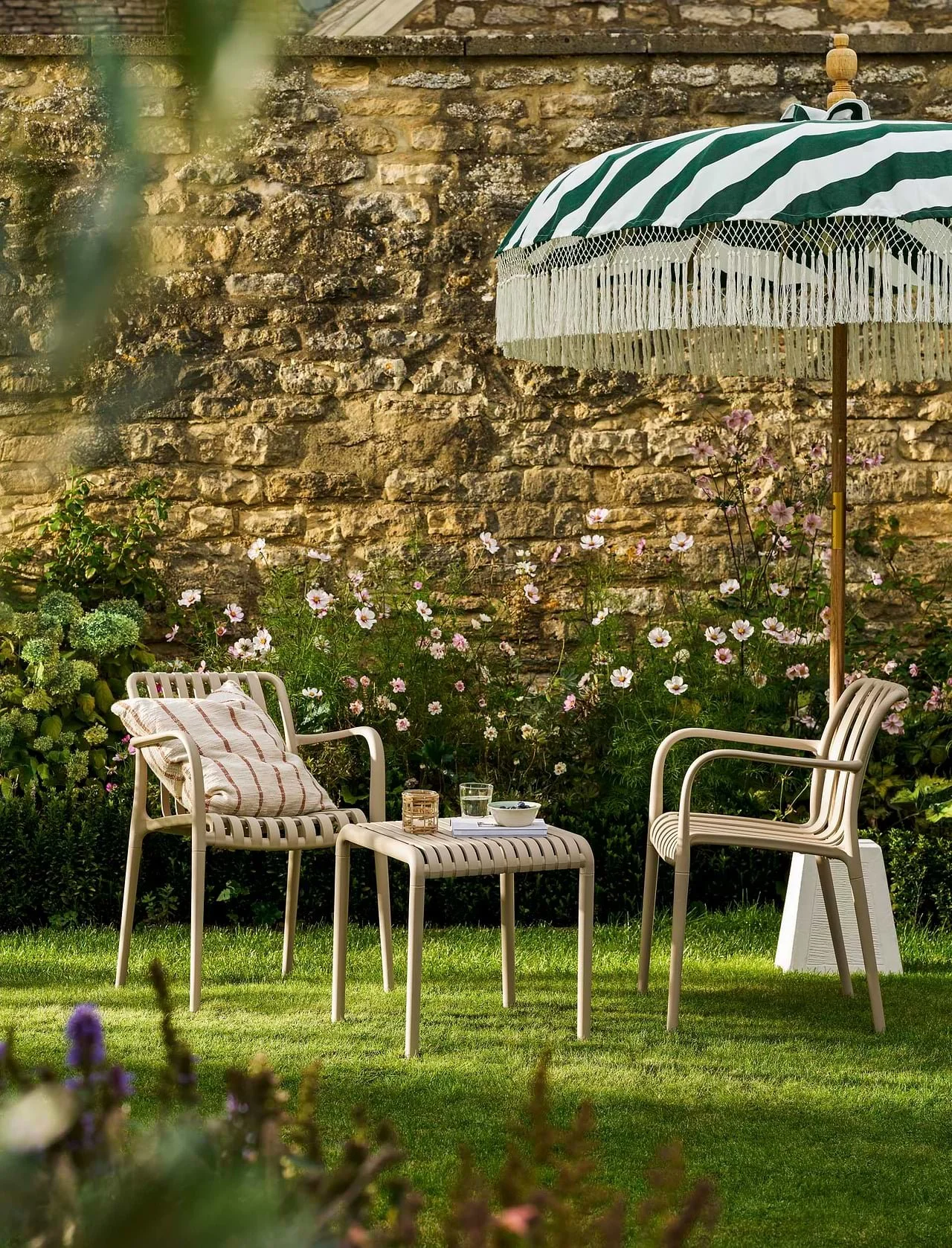 Luxury garden lounge furniture UK with raised beds
