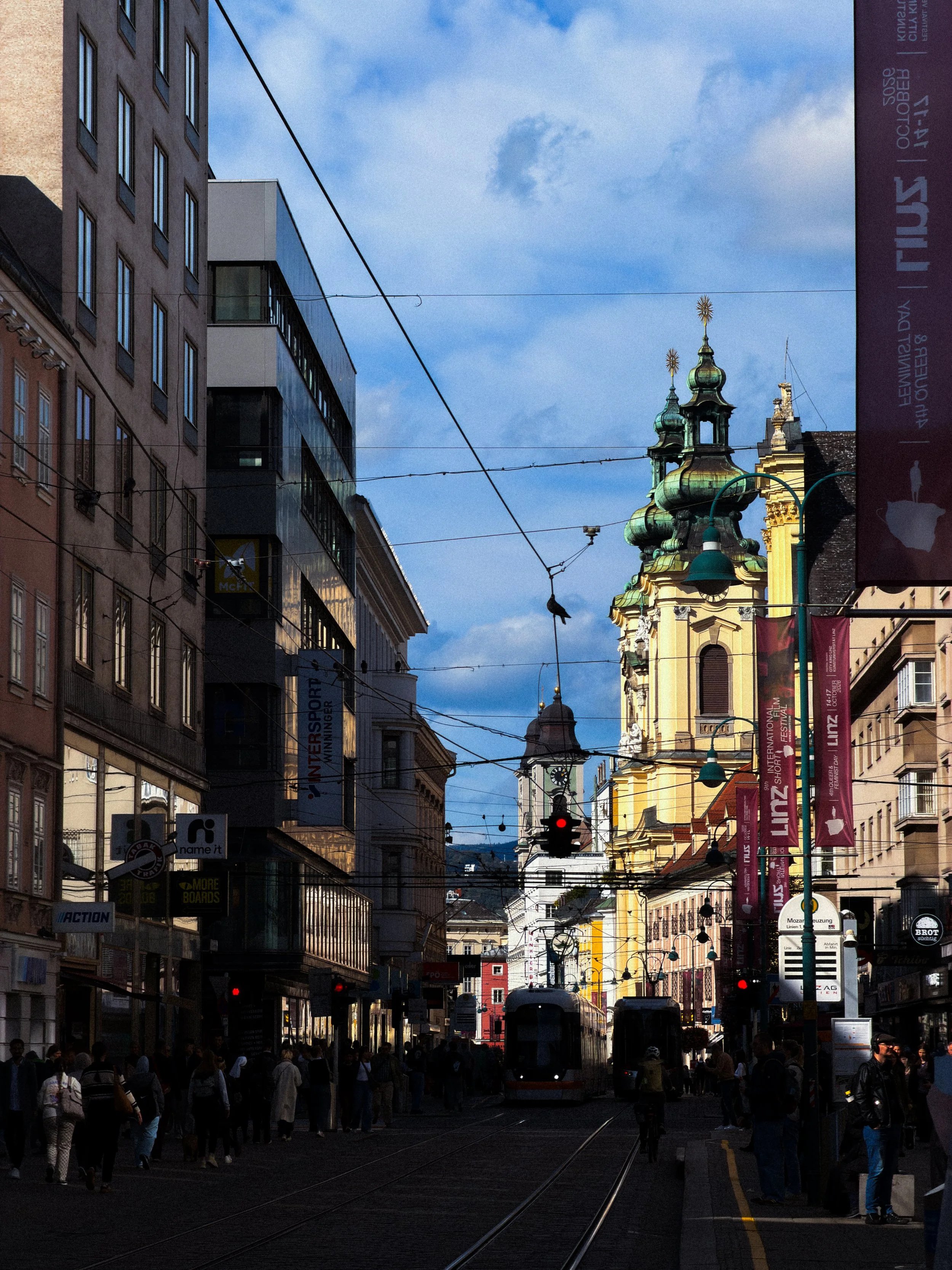 Landstraße, Linz, on a warm and sunny october afternoon