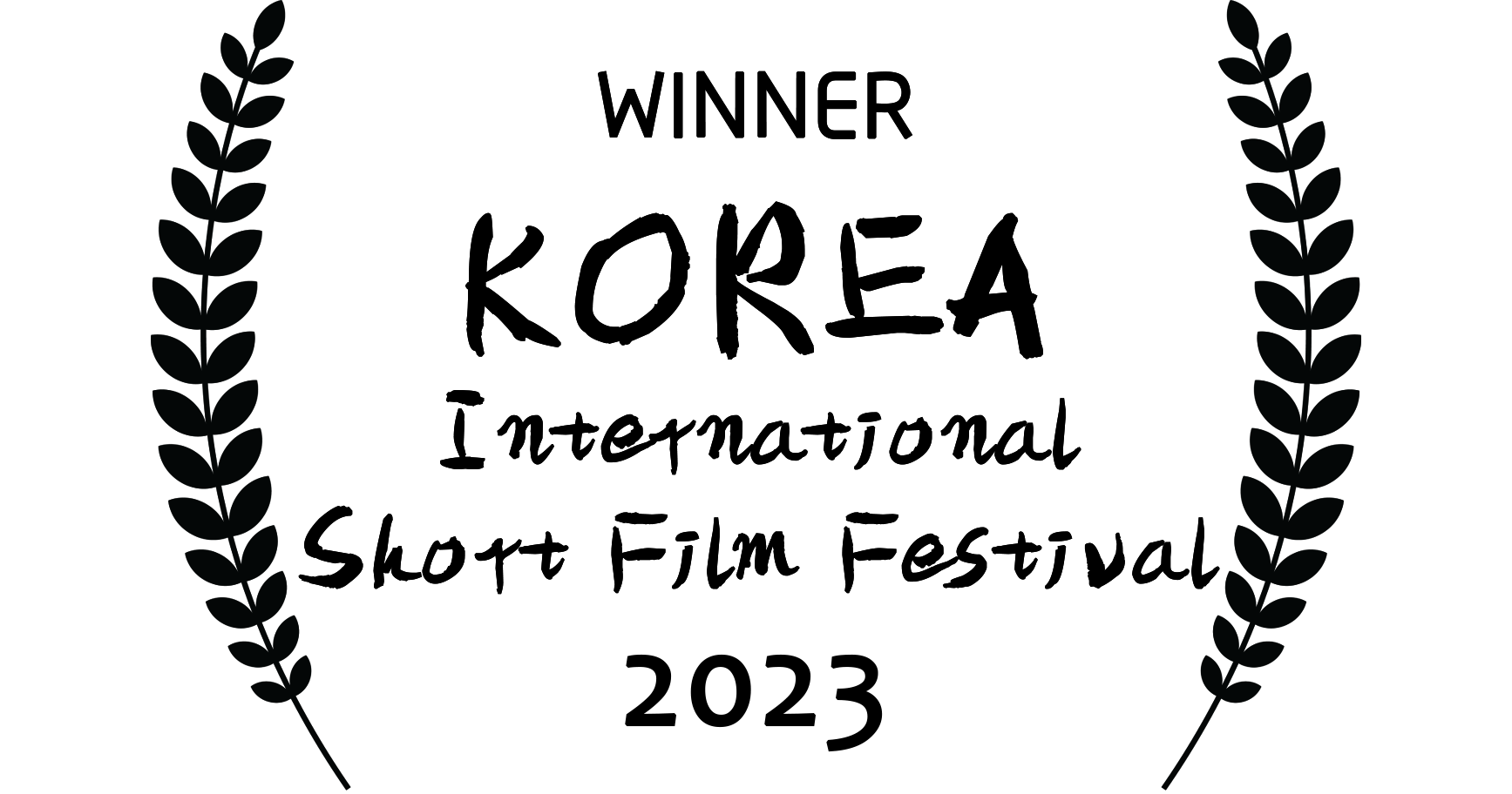 A black award ornament with the text "Best of the Best" and "Award 2023" written on it, decorated with two laurel branches on each side.