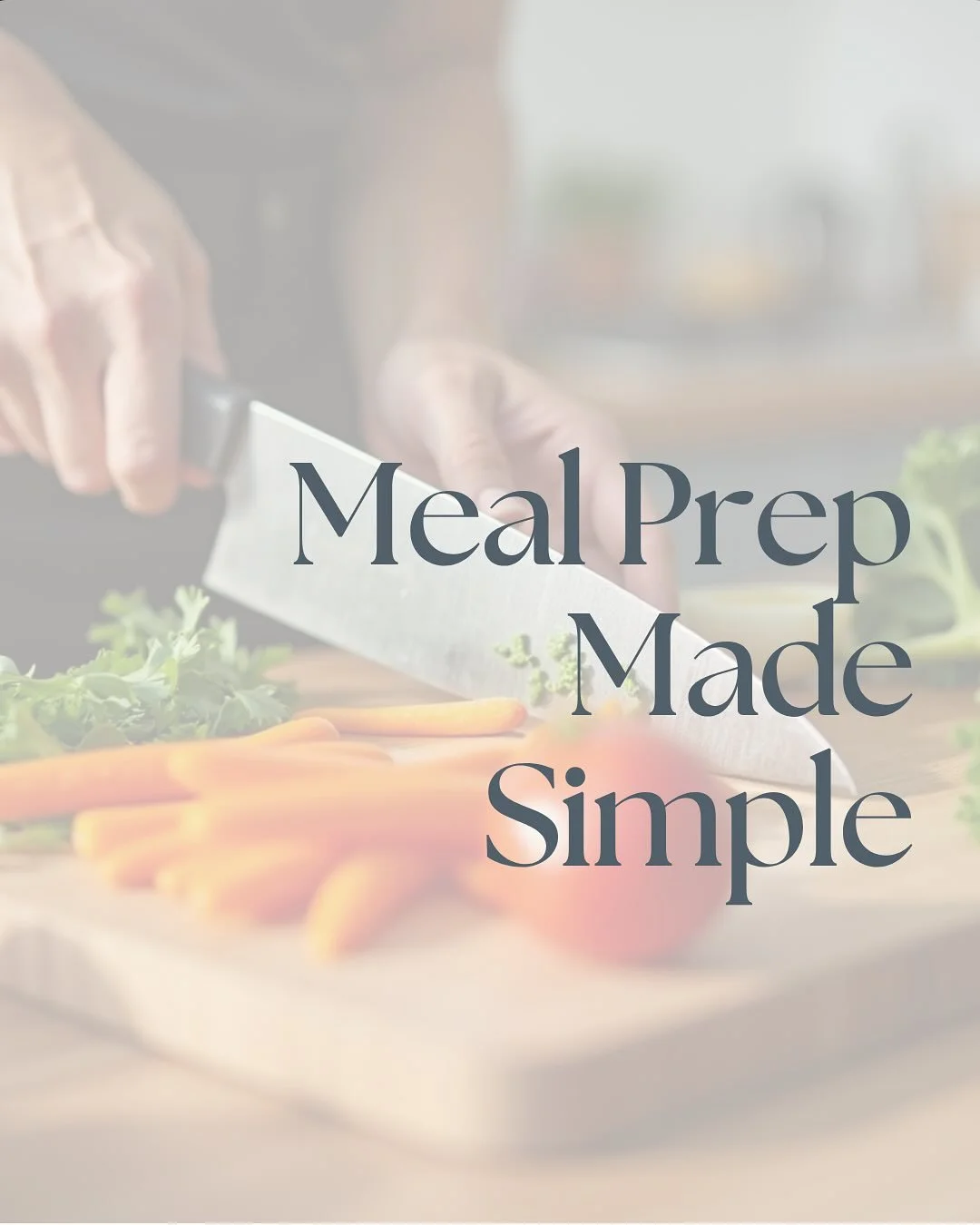 Keeping healthy food around and in sight is absolute key to staying healthy.

Your energy levels, your blood sugar, your mood and your waistline will all thank you.

I like to keep a running list of ingredients that I make sure I ALWAYS have in stock