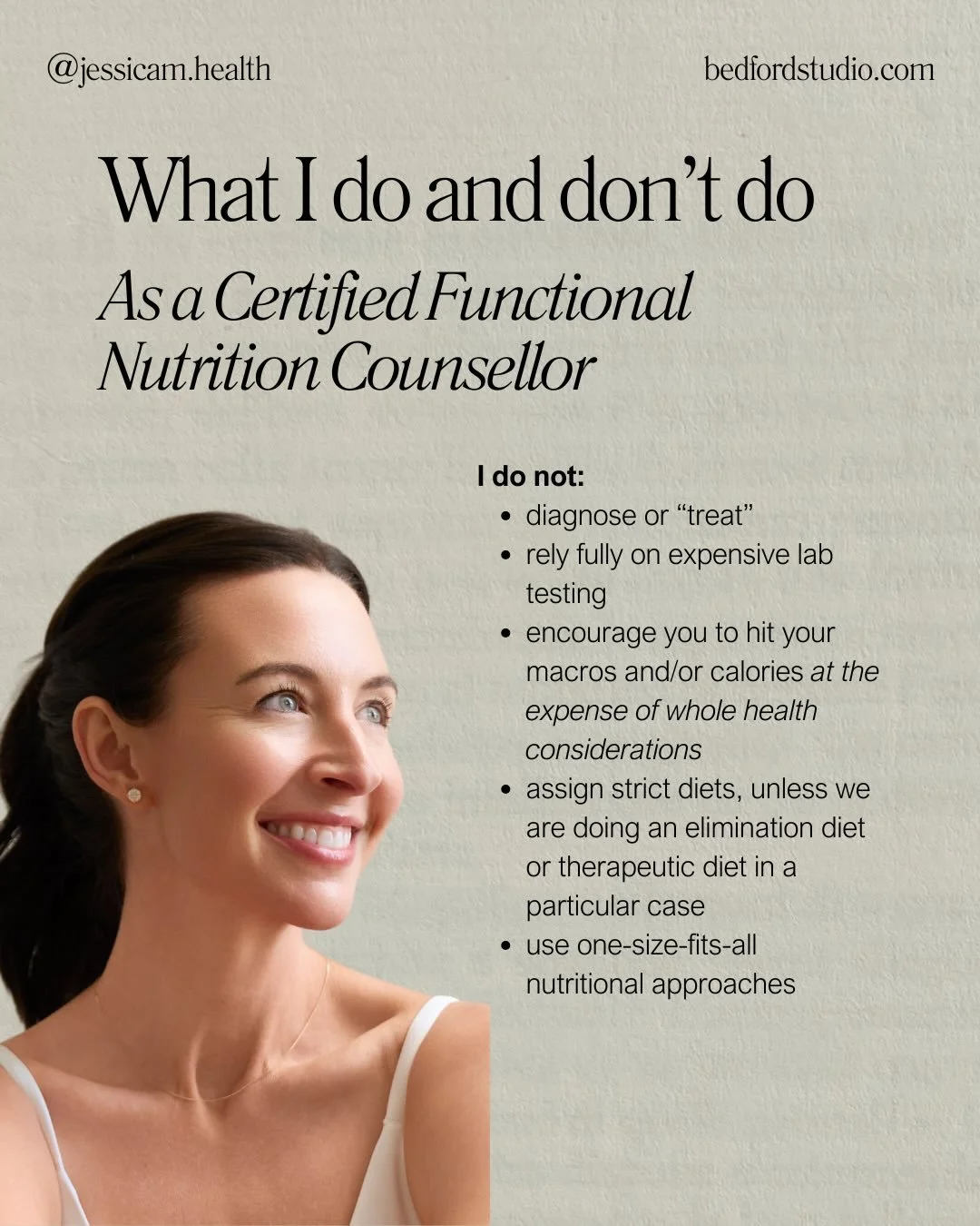 What I do and don&rsquo;t do as a Certified Functional Nutrition Counsellor&mdash;

If you feel like you eat pretty well, but are still having:

&bull; mystery rashes
&bull; joint pain, puffiness, dark circles under the eyes
&bull; brain fog and ener