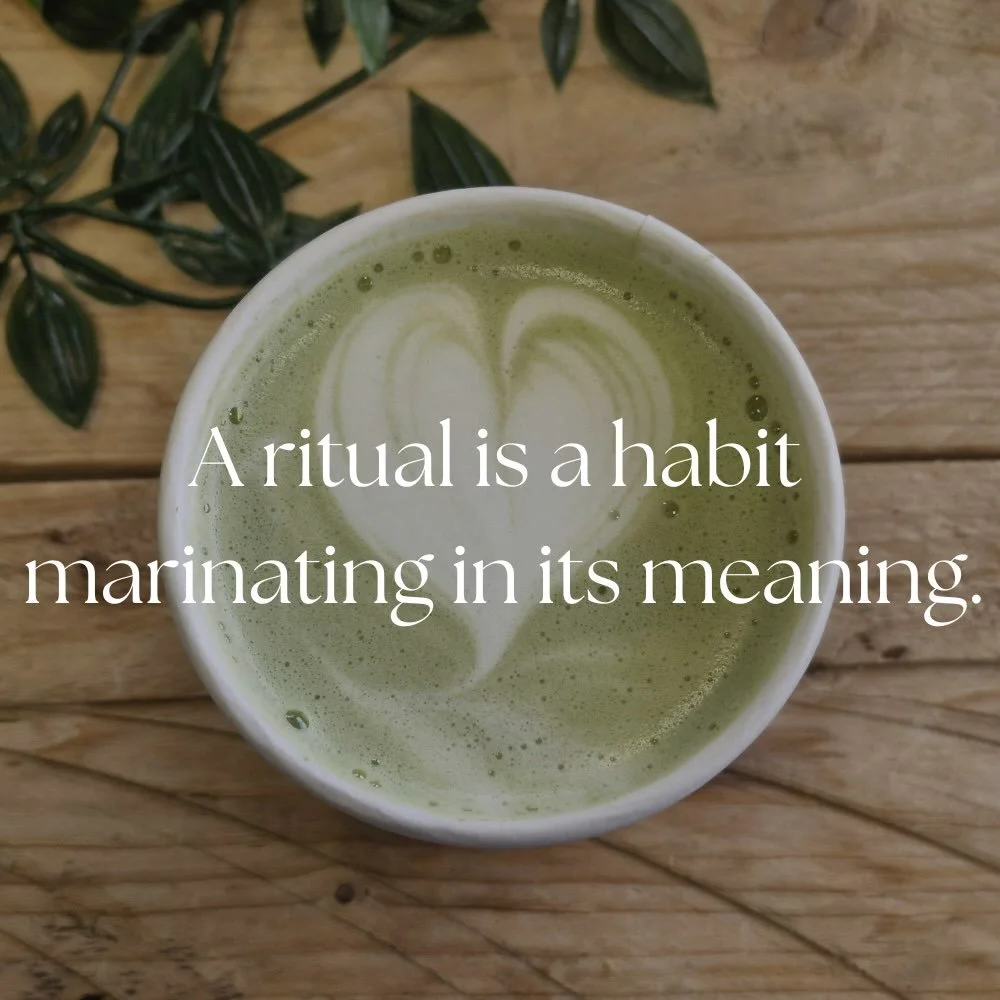 We&rsquo;ve spent the last several Mondays talking about habits, with our #TwoThingsMondays, but what about rituals?

How can we make healthy habits more inspiring, more tempting to continue? Cravable, and joy-providing?

Give it more. More time, mor
