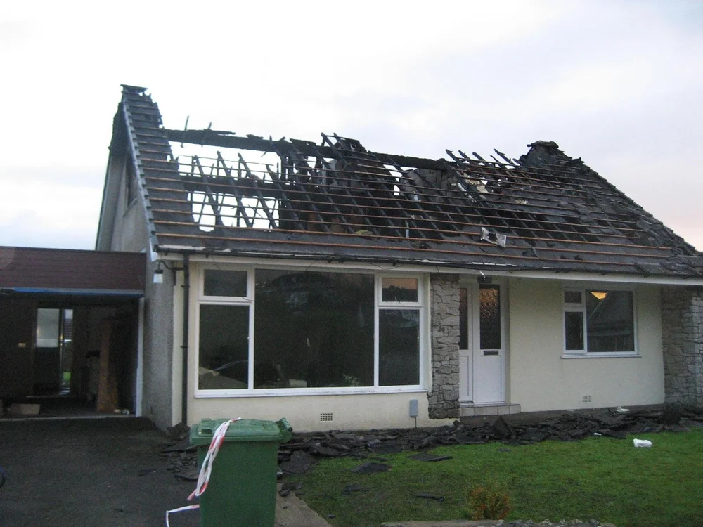 Before – fire damage