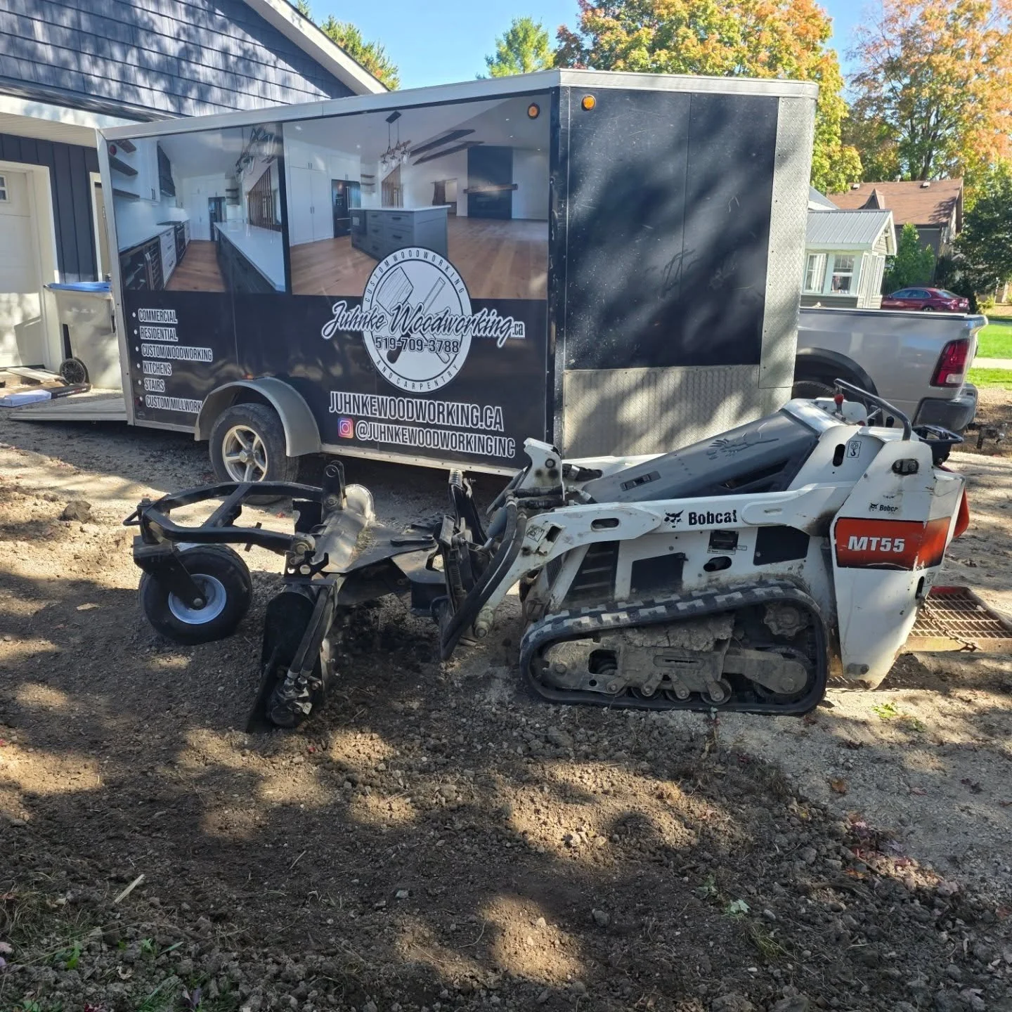 Chewing up the lawns for @juhnkewoodworkinginc rental properties in parkhill that are nearing completion. Back in the coming days to hydroseed. #hydroseeding #parkhill #soilconditioning.