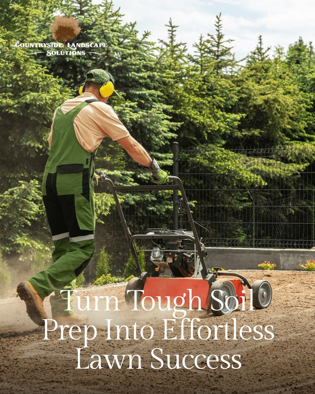 Advanced equipment turns soil preparation from a tough chore into a smooth, streamlined process.

At Countryside Landscape Solutions, we use specialized tools like soil conditioner attachments on skid steers to break up compacted earth, improve water