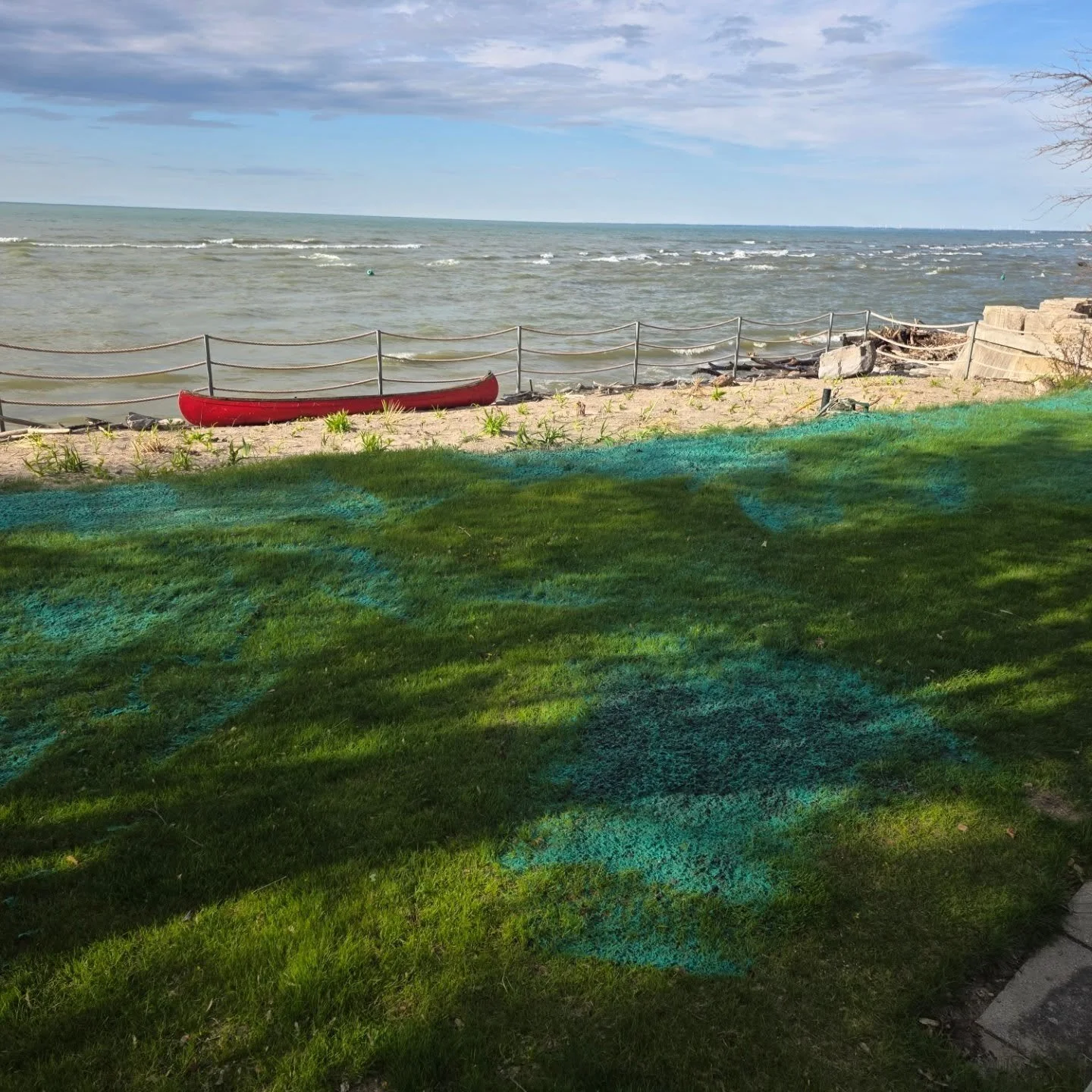 Rounded out the day with a quick little hydroseeding project at a lakefront property in pt franks. #hydroseeding #hydroseedingptfranks #lake Huron