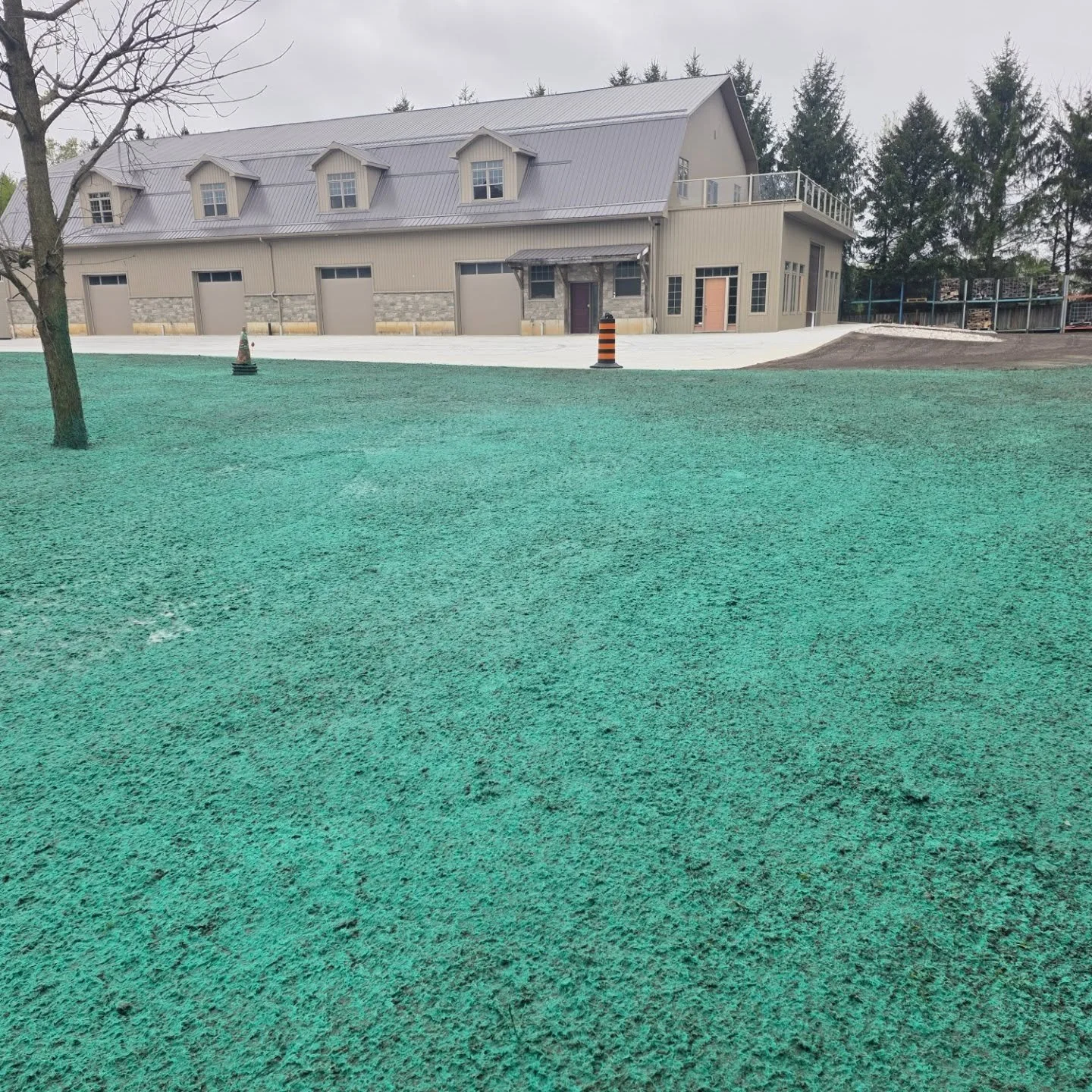 Hydroseeded this beauty this afternoon near Mt brydges. #barndominium #hydroseeding #mtbrydges