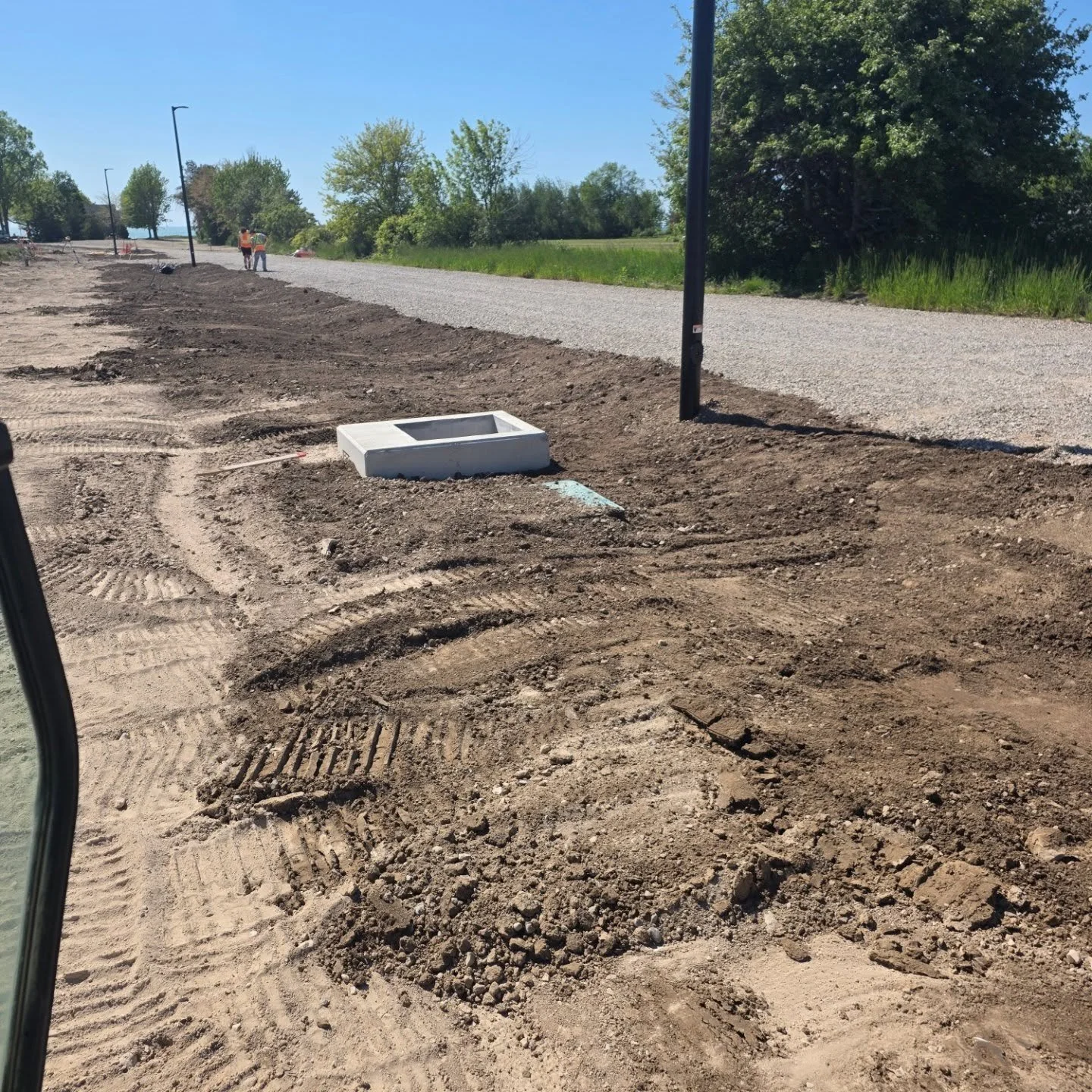 Todays project was starting to topsoil several hundred feet of ditch in this new subdivision near St Joseph's. Much more to come on this project. #grading #topsoilinstallation #soilprep #grandbend #stjosephsontario