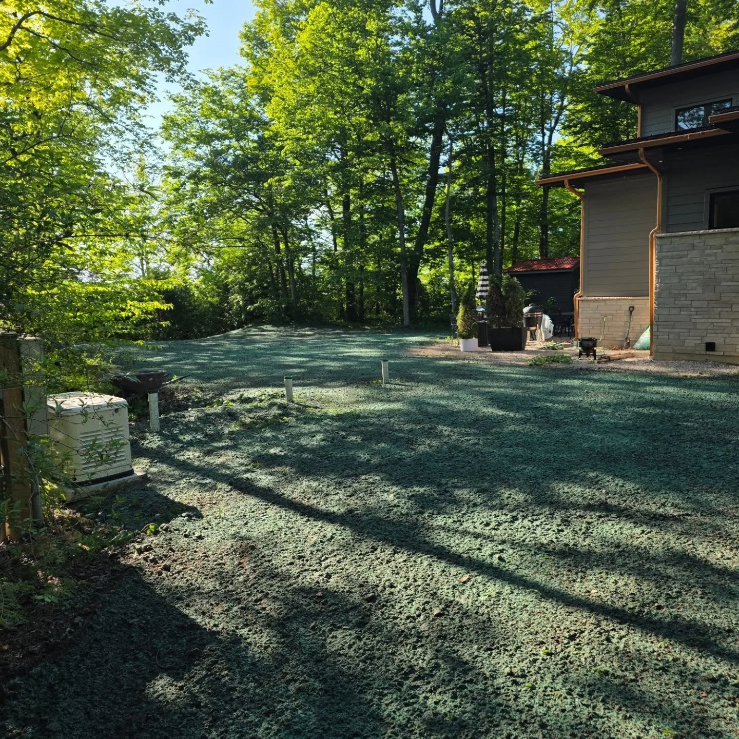 Yesterdays project was this soil prep and hydroseed project near Bayfield. #Hydroseedingbayfield #hydroseed. #soilprep #bayfieldontario