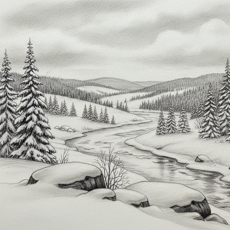 Landscape Drawing Ideas