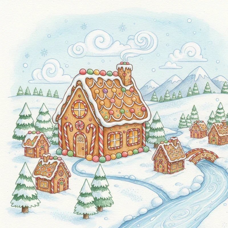 Gingerbread House Drawing Ideas