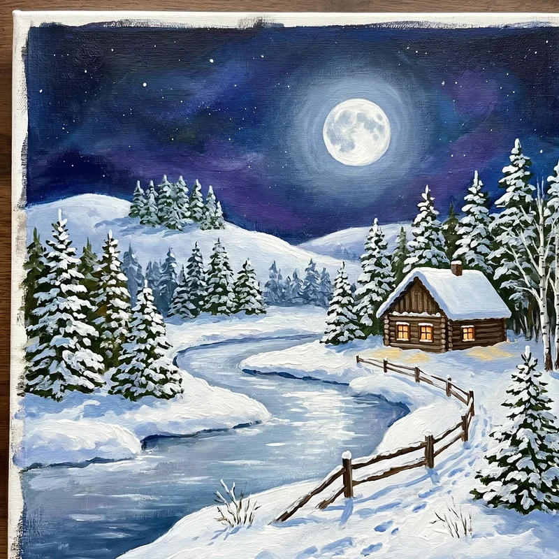 Winter Painting Ideas for Beginners