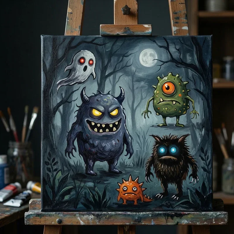 Easy Creepy Painting Ideas