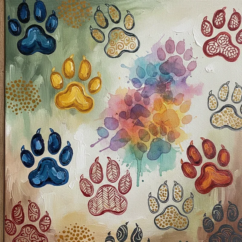 Paw Print Painting Ideas