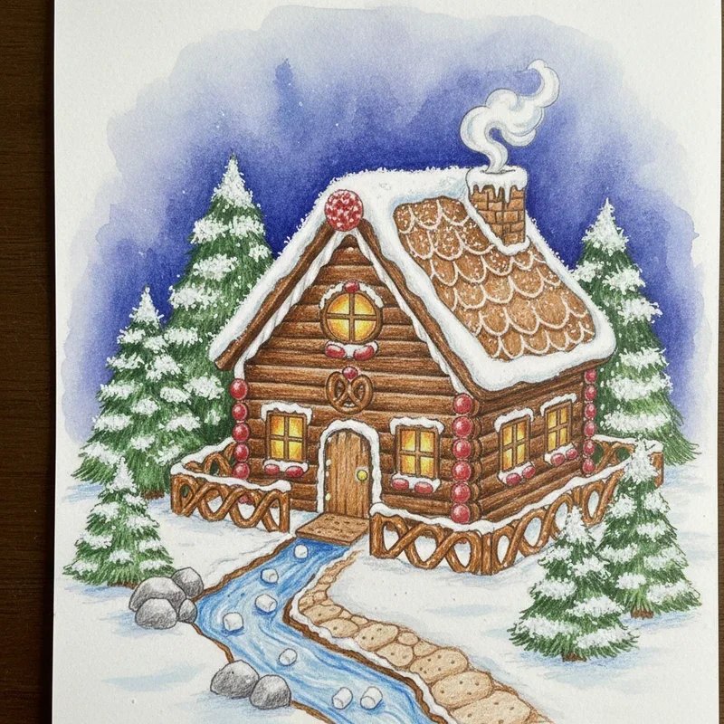 Gingerbread House Drawing Ideas