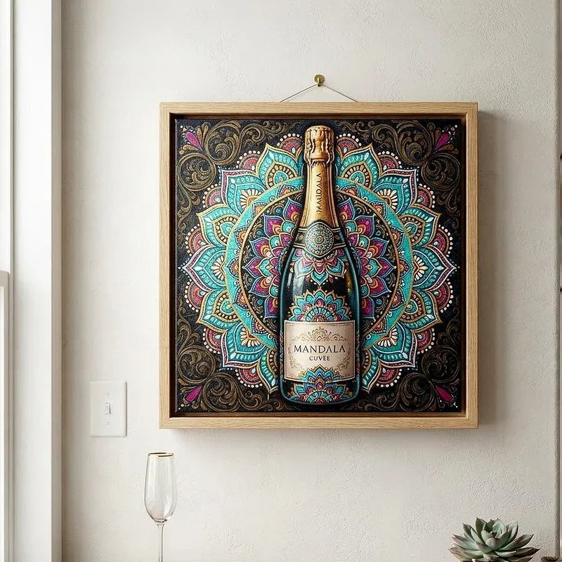 Champagne Bottle Painting Ideas