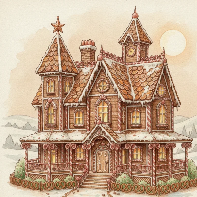 Gingerbread House Drawing Ideas