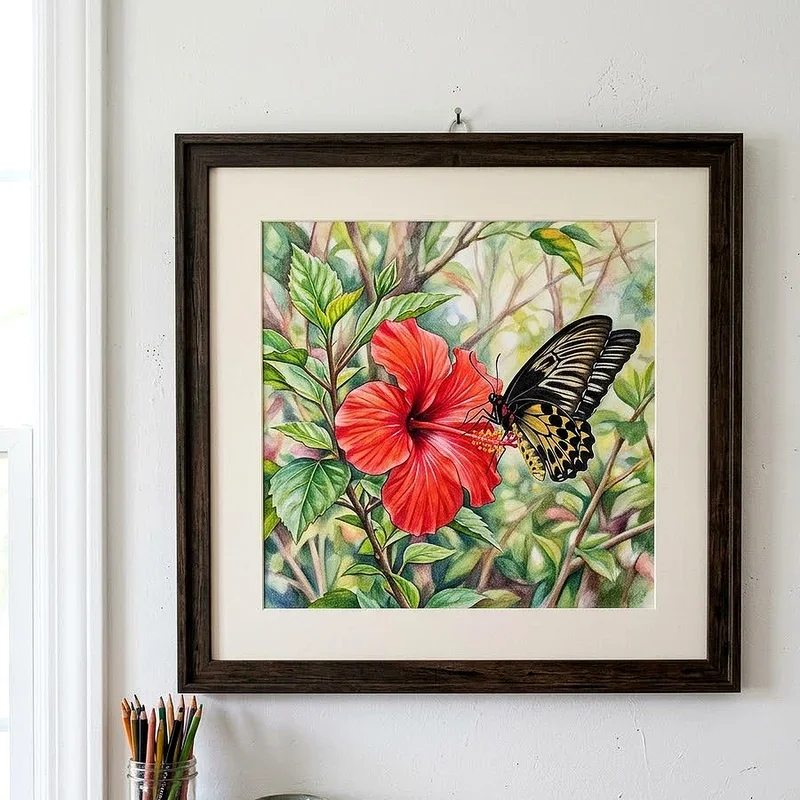 Flowers and Butterflies Drawing Ideas