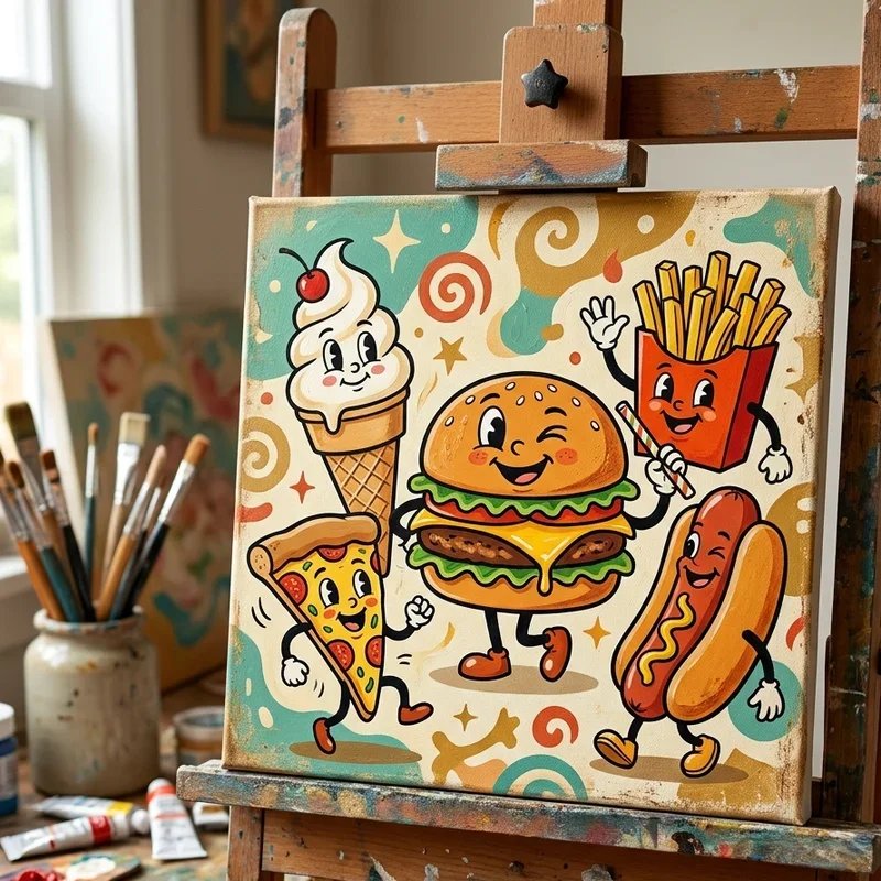 Canvas Cartoon Painting Ideas