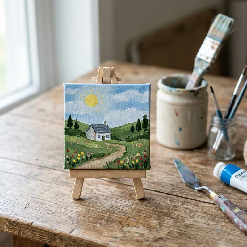 15 Easy Mini Painting Ideas for Small Canvas Creations