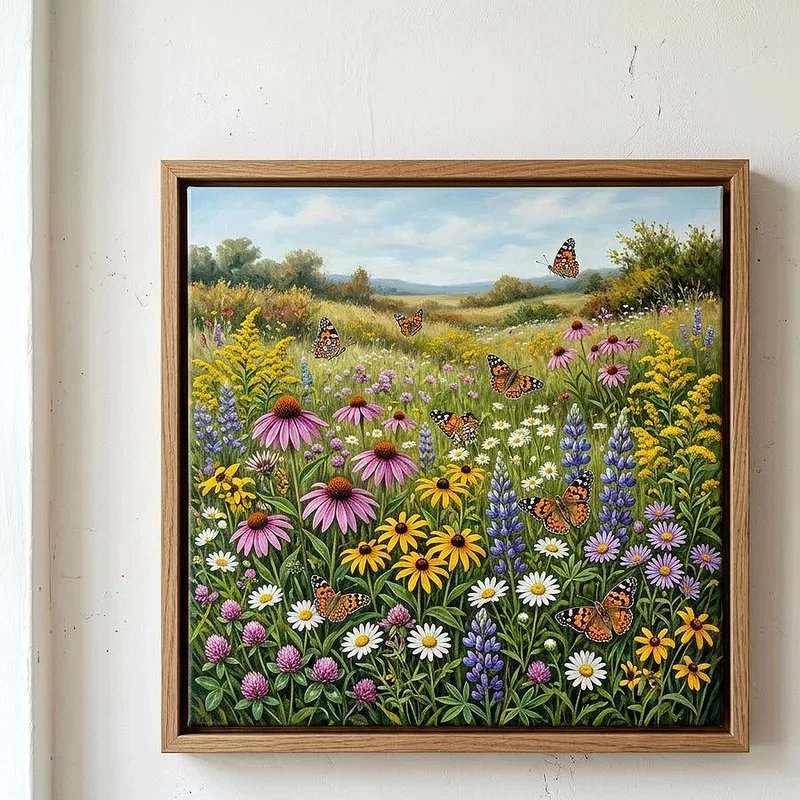Flowers and Butterflies Drawing Ideas