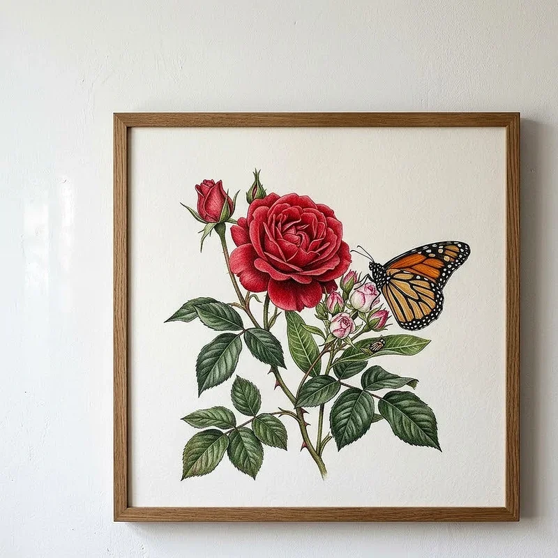 Flowers and Butterflies Drawing Ideas