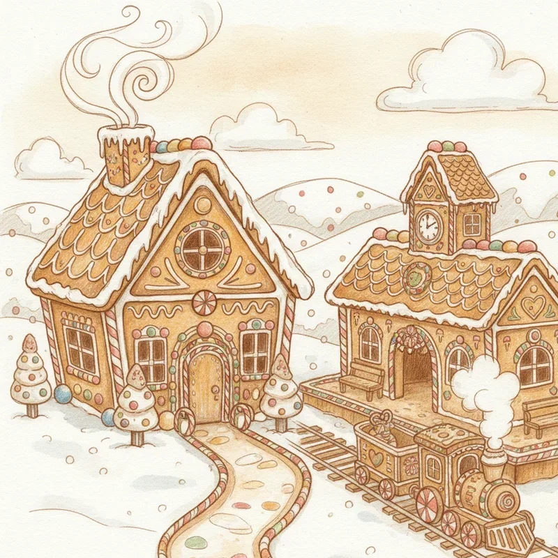 Gingerbread House Drawing Ideas