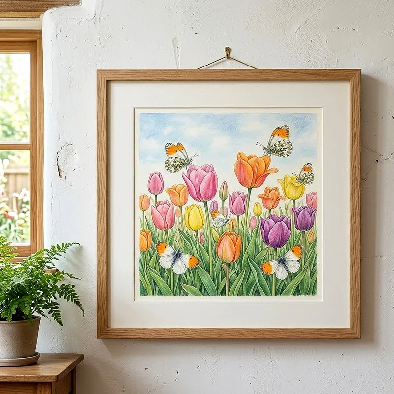 Flowers and Butterflies Drawing Ideas