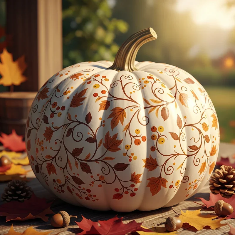 15 White Pumpkin Painting Ideas to Try This Fall