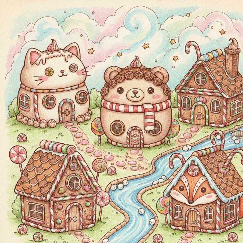 Gingerbread House Drawing Ideas