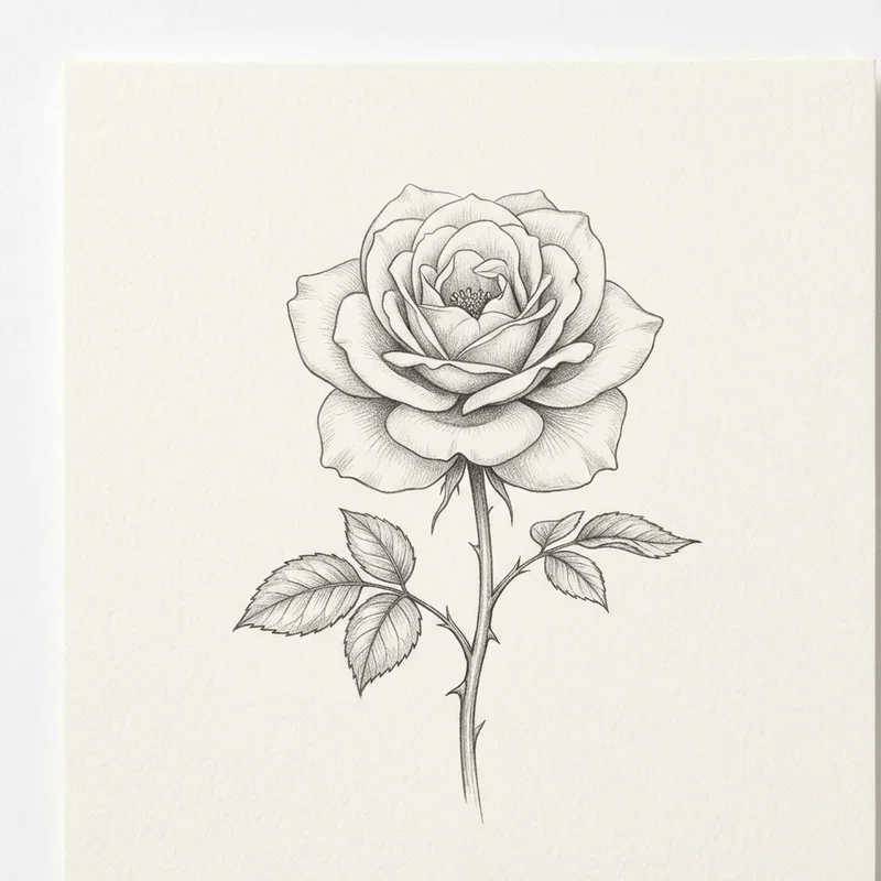 How to Make a Rose Drawing