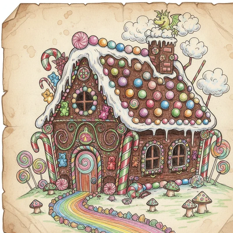 Gingerbread House Drawing Ideas