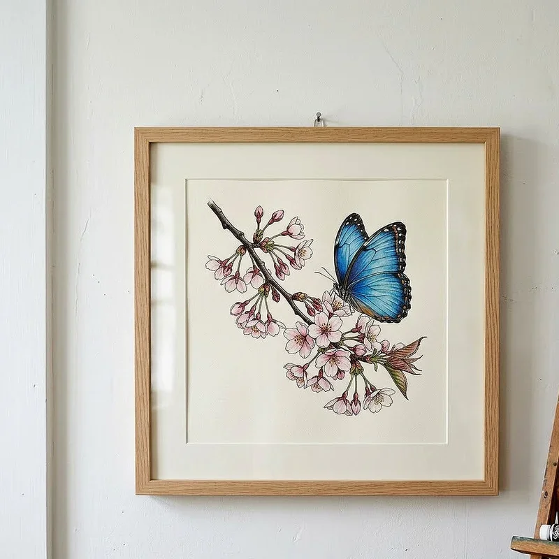 Flowers and Butterflies Drawing Ideas