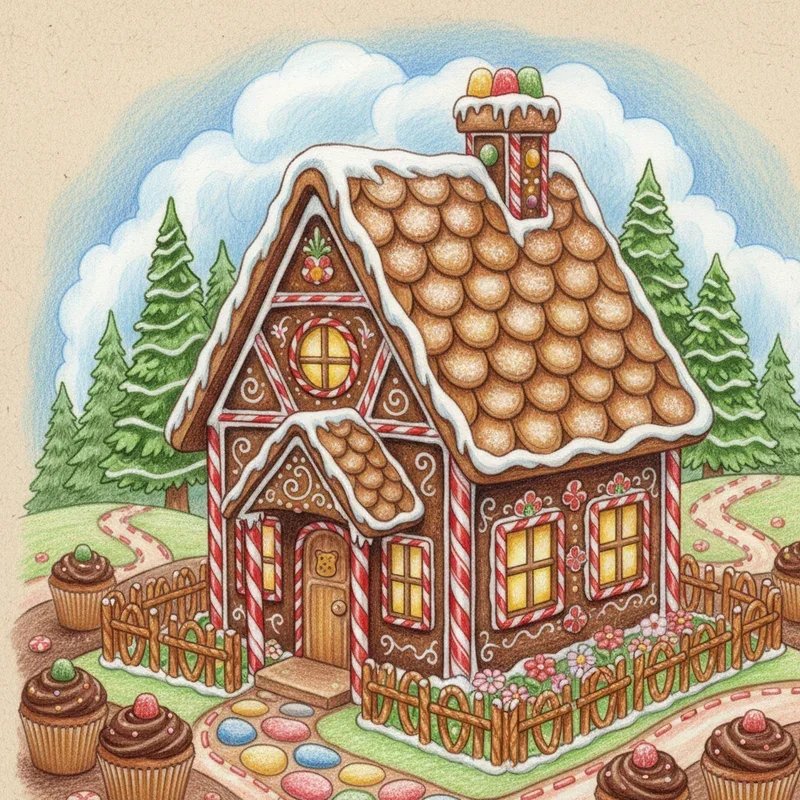 Gingerbread House Drawing Ideas
