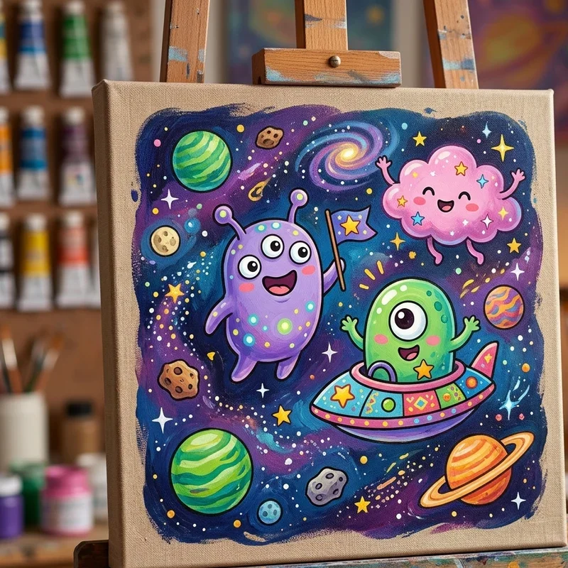 Canvas Cartoon Painting Ideas