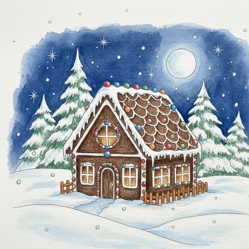 Gingerbread House Drawing Ideas