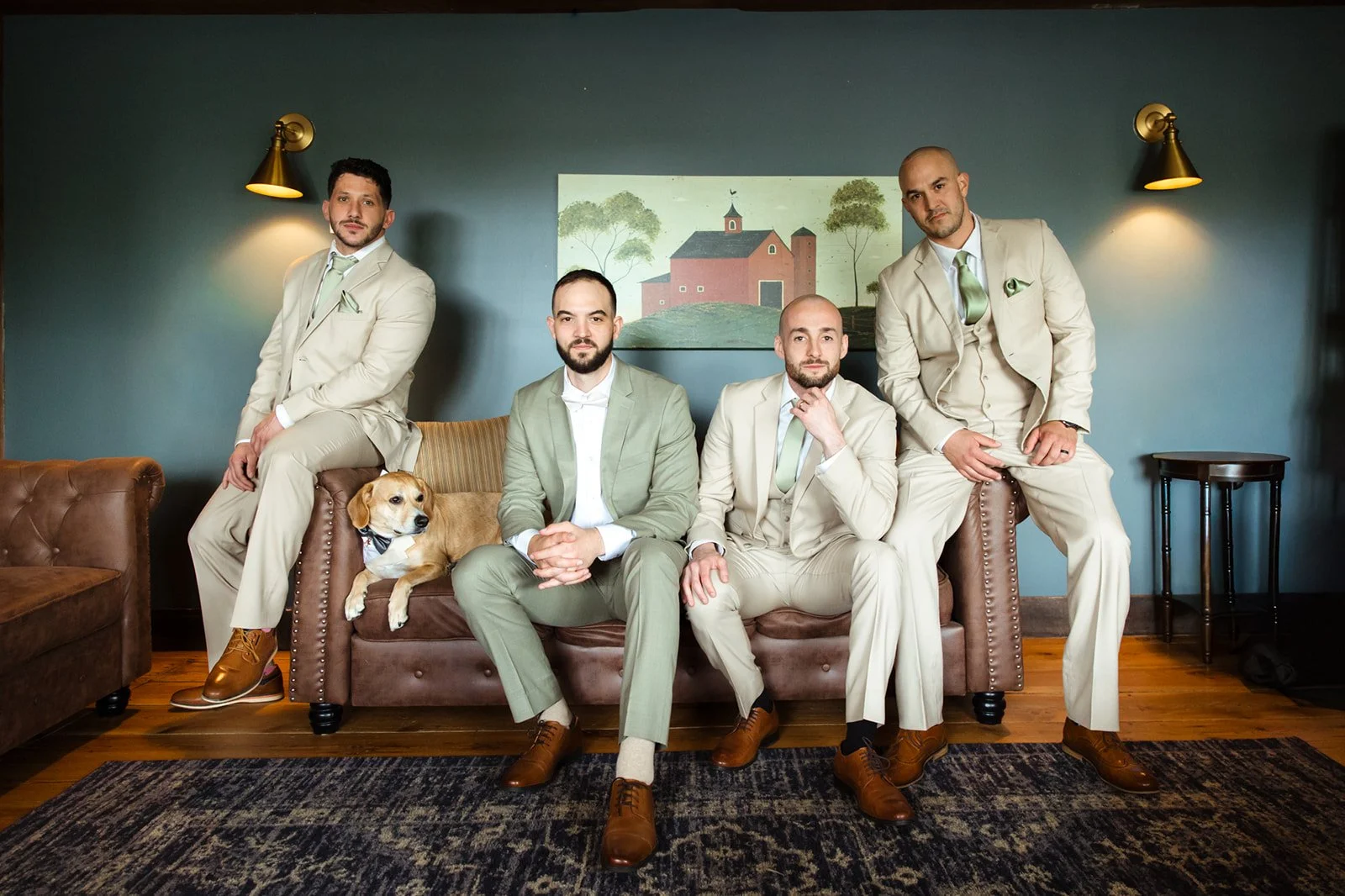 groom-groomsmen-lounge-dog-villa-venezia