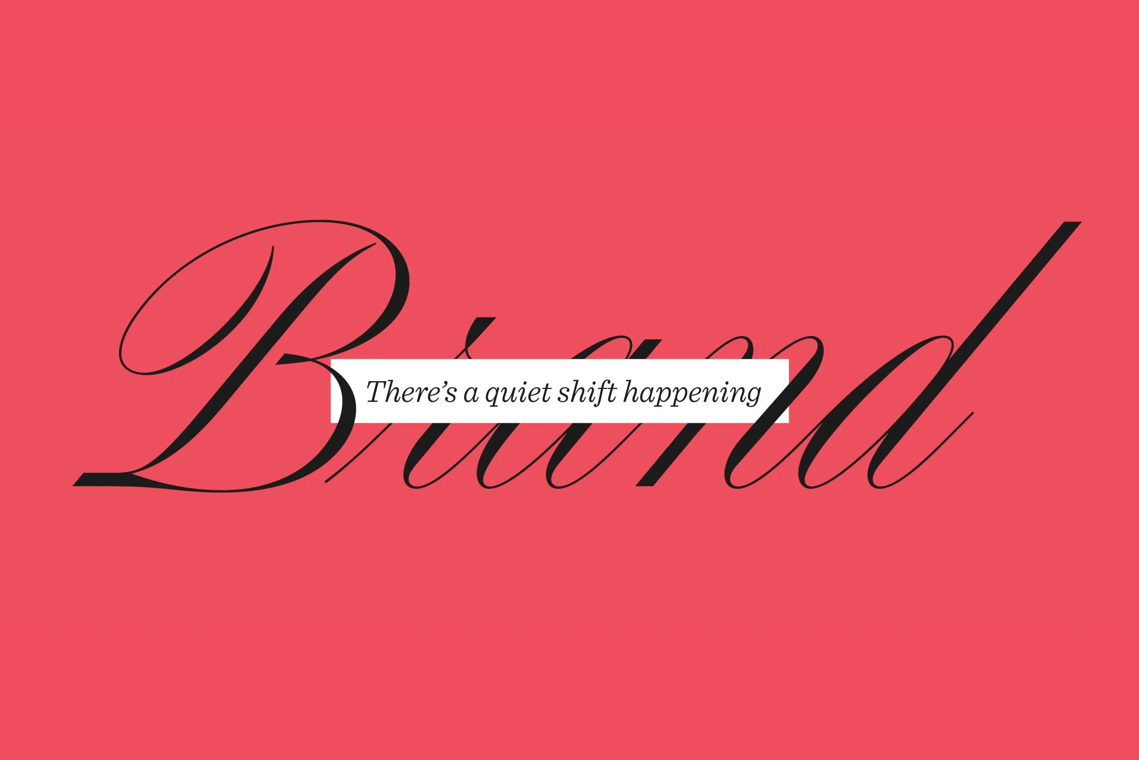 Let’s talk about the quiet shift happening in the creative industry